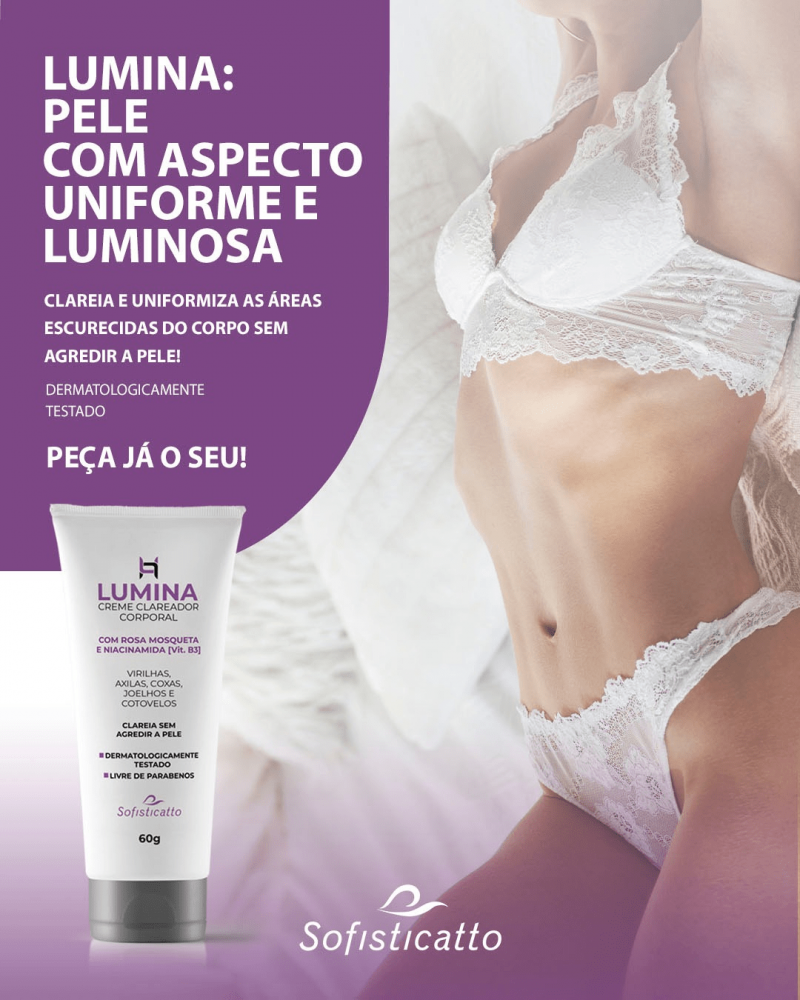 Atacadão Brasil Distribuidor LUMINA CREME CLAREADOR CORPORAL ROSA